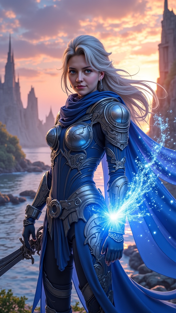 fantasy shot of a woman in the game final fantasy