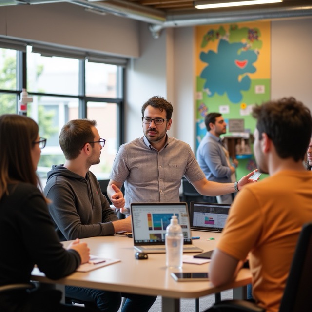 guy in a meeting